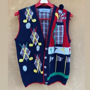 Vintage Belle Pointe Golf Vest size Small
